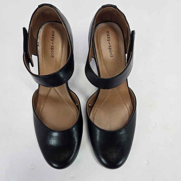 Easy Spirit Womens Black Leather Mary Jane Block Heel Shoes Size 85M - Picture 5 of 7